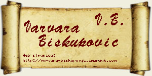 Varvara Biskupović vizit kartica